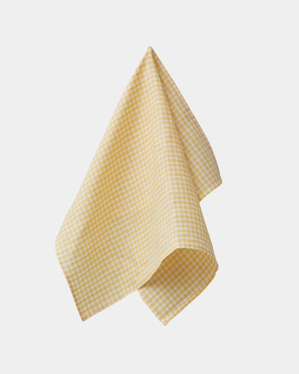 Yellow Check Linen Kitchen Cloth | Light Neutral Multi-Purpose Towel