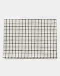 Ivory Grid Linen Kitchen Cloth | Neutral Plaid Multi-Purpose Towel