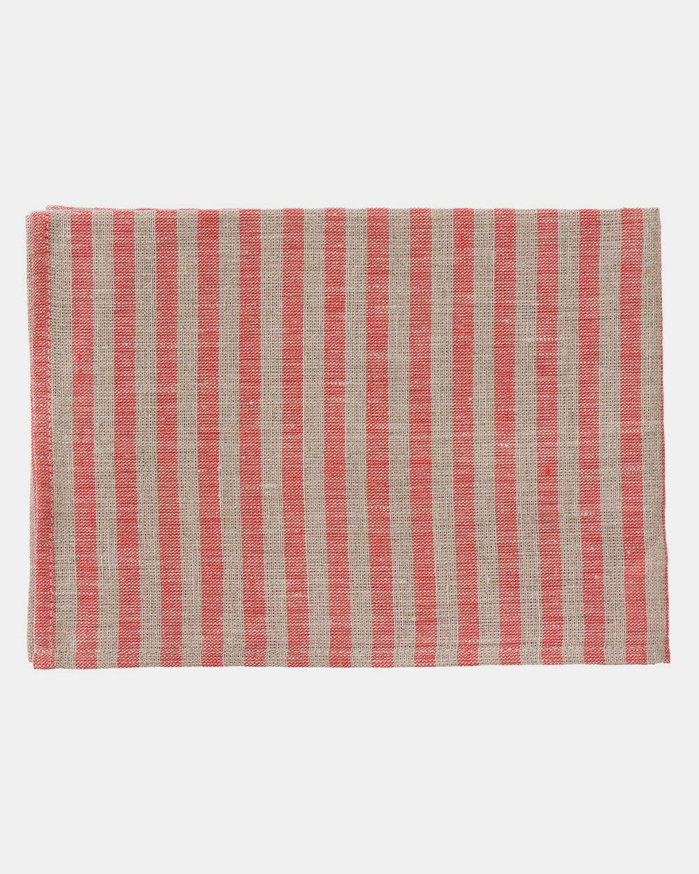 Fine Stripe Linen Kitchen Cloth | Red & Natural Multi-Purpose Towel